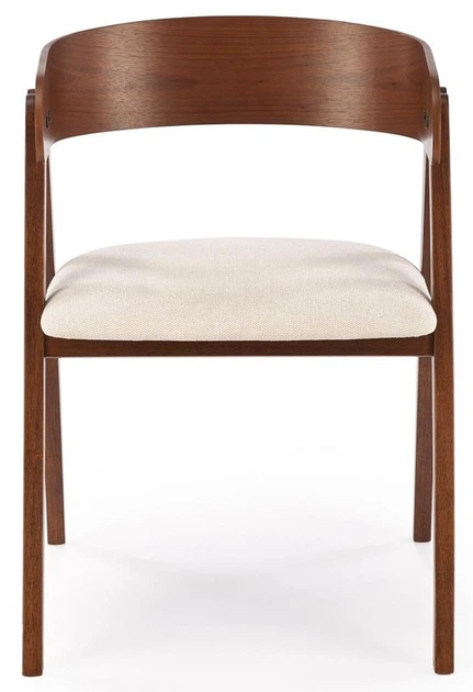 Стілець для кухні та вітальні Halmar K562 Світло-бежевий/Ореховий (5905248133013) - зображення 7