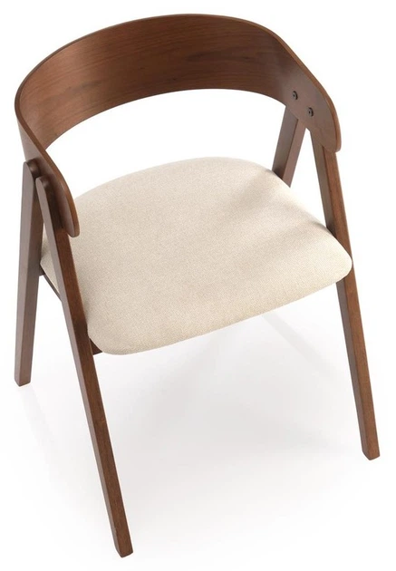 Стілець для кухні та вітальні Halmar K562 Світло-бежевий/Ореховий (5905248133013) - зображення 9