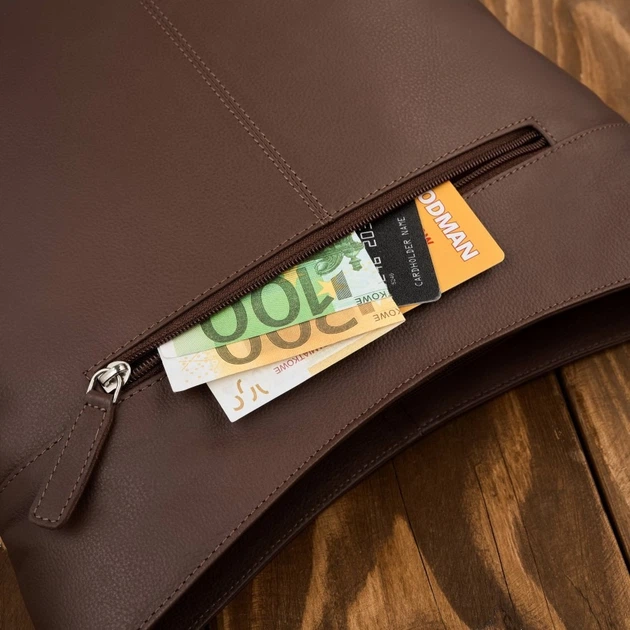 Torebka crossbody damska skórzana Paolo Peruzzi AY-23-BR Brązowa (5905567219979) - Zdjęcie 6 Torebka crossbody damska skórzana Paolo Peruzzi AY-23-BR Brązowa (5905567219979) - obraz 6