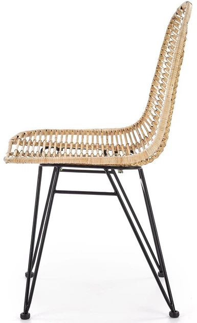 Krzesło do kuchni i salonu Halmar K337 z rattanu Naturalne (5905248118485) - obraz 2