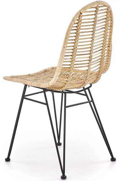 Krzesło do kuchni i salonu Halmar K337 z rattanu Naturalne (5905248118485) - obraz 3
