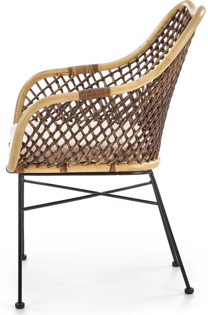 Стілець для кухні та вітальні Halmar K336 з ротангу Натуральний (5905248118461) - зображення 3