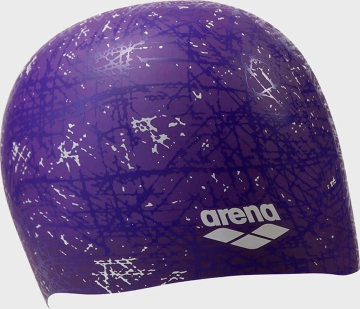 Шапка для плавания Arena PRINT 2 фиолетовый One Size - изображение 3