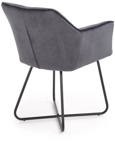 Стілець для кухні та вітальні Halmar K377 на полозках Сірий (5905248118935) - зображення 10