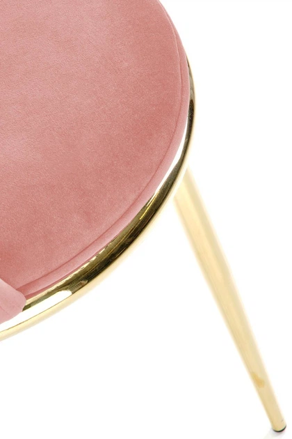 Krzesło do kuchni i salonu Halmar K460 ze złotym stelażem Różowe (5905248119901) - obraz 9