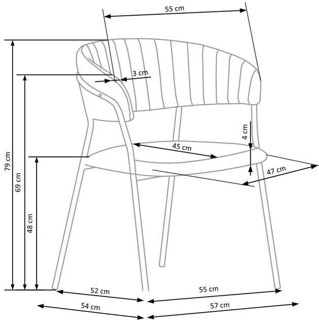 Стілець для кухні та вітальні Halmar K426 Чорний (5905248120969) - зображення 8