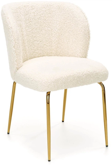 Стілець для кухні та вітальні Halmar K474 із золотим каркасом Кремовий (5905248121027) - зображення 3