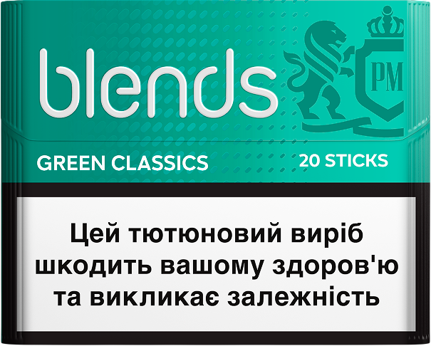 Блок стіків для нагрівання тютюну Blends Green Classics 10 пачок TBEH (7622100546313) - Фото 1 Блок стіків для нагрівання тютюну Blends Green Classics 10 пачок TBEH (7622100546313) - зображення 1