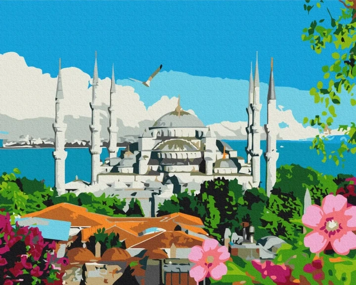 Преміум картина за номерами Літній Стамбул Brushme 40x50 (PBS51586) - Фото 1 Преміум картина за номерами Літній Стамбул Brushme 40x50 (PBS51586) - изображение 1