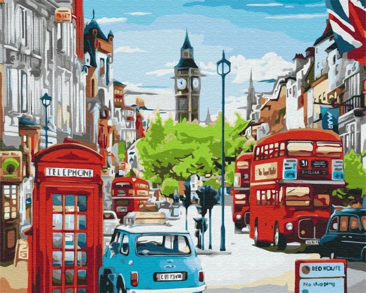 Картина за номерами Година-пік у Лондоні Brushme 40x50 (BS33932) - Фото 1 Картина за номерами Година-пік у Лондоні Brushme 40x50 (BS33932) - изображение 1