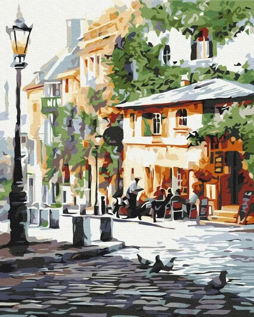 Картина за номерами Літнє кафе Brushme 48x60 (BS8875L) - Фото 1 Картина за номерами Літнє кафе Brushme 48x60 (BS8875L) - зображення 1