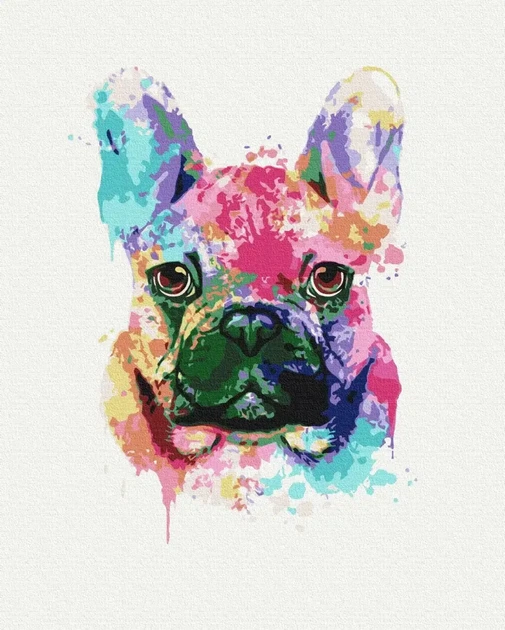 Картина за номерами Барвистий бульдог Brushme 48x60 (BS51398L) - Фото 1 Картина за номерами Барвистий бульдог Brushme 48x60 (BS51398L) - зображення 1