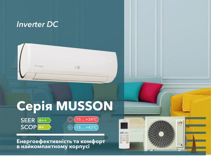 Кондиционер EWT Clima MUSSON S‐090GDI‐HRFN8 - изображение 4
