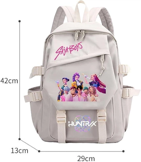 Детский рюкзак K-POP Stray Kids Huntrix Saja Boys для девочек и подростков, школьный рюкзак Хантрикс с большим отделением 42×29×13 см - Фото 5 Детский рюкзак K-POP Stray Kids Huntrix Saja Boys для девочек и подростков, школьный рюкзак Хантрикс с большим отделением 42×29×13 см - изображение 5