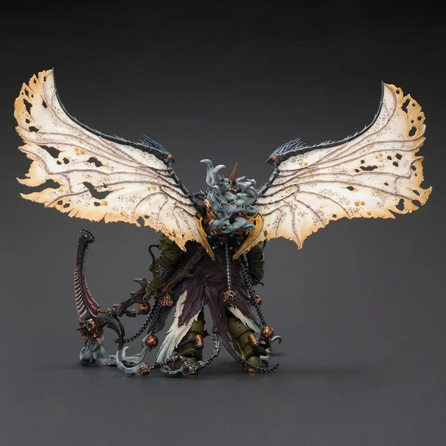 Фигурка JOYTOY Mortarion, Daemon Primarch of Nurgle with Ancient weapons The Lantern and Silence Warhammer 40K - изображение 4