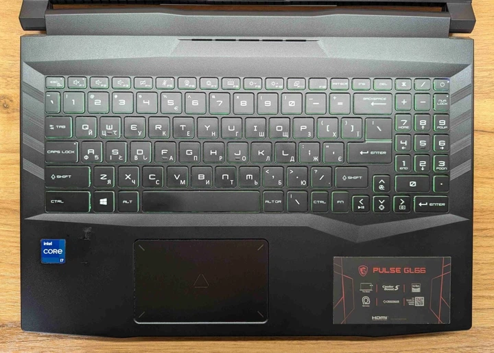 Игровой ноутбук MSI Pluse GL66 11UGKV / 15.6" (1920x1080) IPS / Intel Core i7-11800H (8 (16) ядер по 2.3 - 4.6 GHz) / 16 GB DDR4 / 512 GB SSD / nVidia GeForce RTX 3070, 8 GB GDDR6, 256-bit / WebCam / Windows 11 б/у + Подарок Новая беспроводная мышь / USB - Фото 3 Игровой ноутбук MSI Pluse GL66 11UGKV / 15.6" (1920x1080) IPS / Intel Core i7-11800H (8 (16) ядер по 2.3 - 4.6 GHz) / 16 GB DDR4 / 512 GB SSD / nVidia GeForce RTX 3070, 8 GB GDDR6, 256-bit / WebCam / Windows 11 б/у + Подарок Новая беспроводная мышь / USB - изображение 3