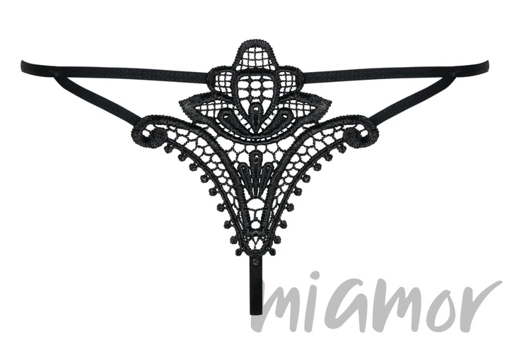 Стринги Obsessive Luiza thong S/M Черные - Фото 5 Стринги Obsessive Luiza thong S/M Черные - изображение 5