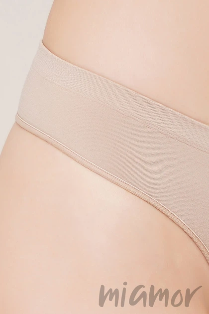 Трусики-стринг бесшовные Giulia String Briefs NATURALE S/M Бежевые - Фото 3 Трусики-стринг бесшовные Giulia String Briefs NATURALE S/M Бежевые - изображение 3