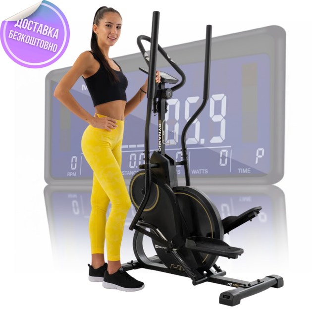 Орбитрек-степпер Hop-Sport HS-450B Dynamic Black-Gold до 120 кг Bluetooth - изображение 11