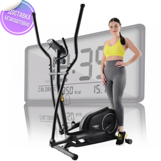 Орбитрек магнитный Trex Sport TX-400CT Dash Black до 120 кг (Шаг 30 см) - изображение 9