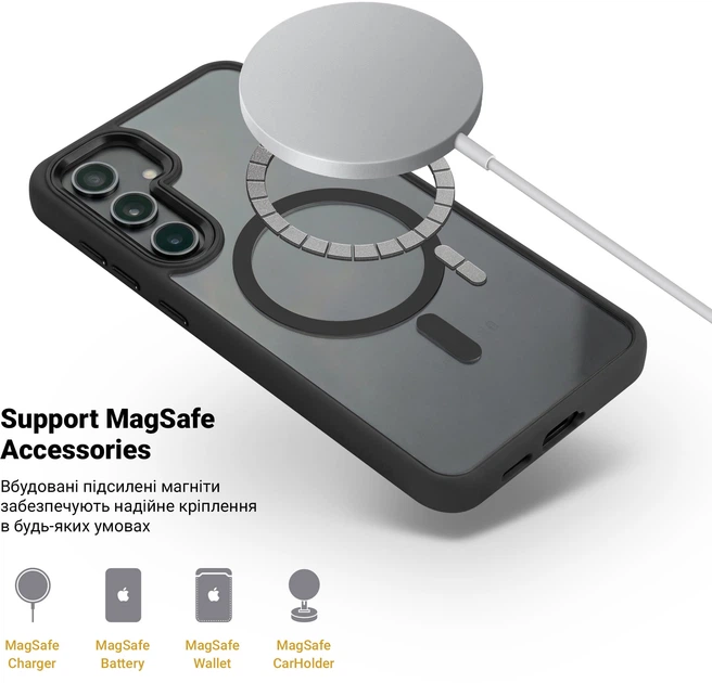 Чехол для смартфона ArmorStandart Unit MagSafe для для Samsung Galaxy S24 Black (ARM74859) - Фото 4 Чехол для смартфона ArmorStandart Unit MagSafe для для Samsung Galaxy S24 Black (ARM74859) - изображение 4