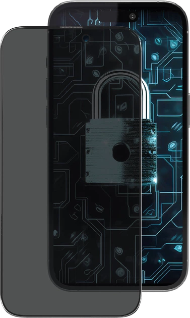Защитное стекло для смартфона Apple iPhone 17/16 Pro Proove Privacy Black (590200001) - изображение 2