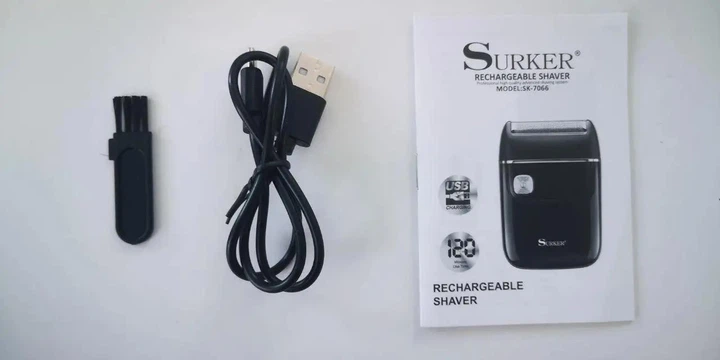 Электробритва , портативный , аккумуляторный шейвер Surker SK-7066 Черный - изображение 2