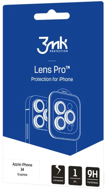 Захисне скло 3MK Lens Protection Pro для камери iPhone 14 з монтажною рамкою (5903108484091) - зображення 2
