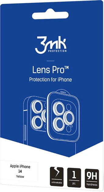 Захисне скло 3MK Lens Protection Pro для камери iPhone 14 з монтажною рамкою (5903108519311) - зображення 2