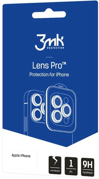 Szkło hartowane 3MK Lens Protection Pro na aparat iPhone 14 Plus z ramką montażową (5903108517829) - obraz 1