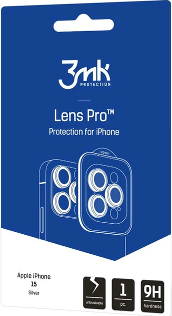 Захисне скло 3MK Lens Protection Pro для камери iPhone 15 з монтажною рамкою (5903108528627) - зображення 2