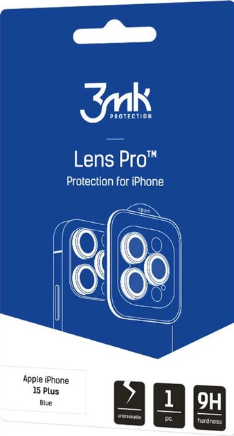 Захисне скло 3MK Lens Protection Pro для камери iPhone 15 Plus з монтажною рамкою (5903108530958) - зображення 2