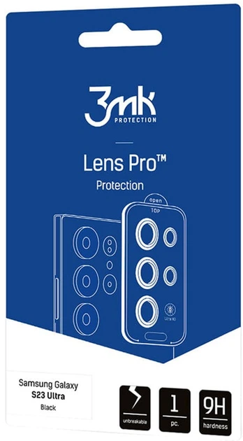 Захисне скло 3MK Lens Protection Pro для камери Samsung Galaxy S23 Ultra з монтажною рамкою (5903108498418) - зображення 2