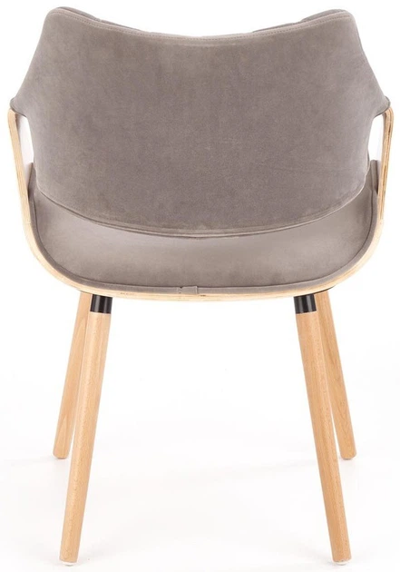 Стілець для кухні та вітальні Halmar K396 із підлокітниками Світлий дуб/Сірий (5905248121539) - зображення 2