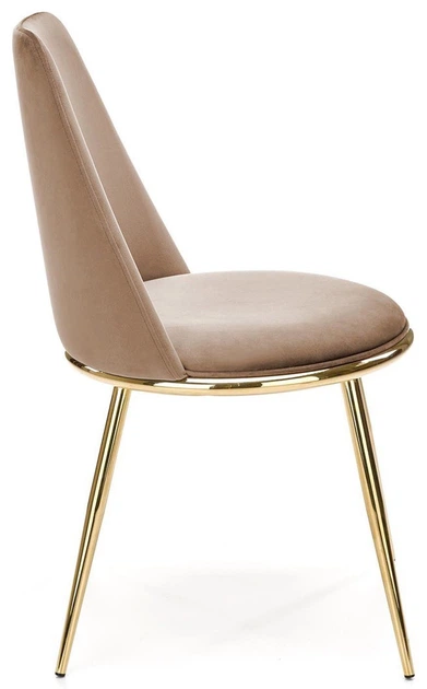 Krzesło do kuchni i salonu Halmar K460 ze złotym stelażem Beżowe (5905248125773) - obraz 6