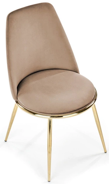 Krzesło do kuchni i salonu Halmar K460 ze złotym stelażem Beżowe (5905248125773) - obraz 8