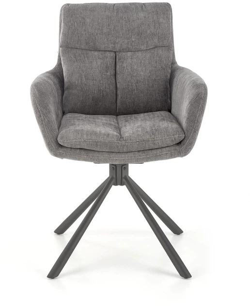Стілець для кухні та вітальні Halmar K495 обертальний Попелястий (5905248125957) - зображення 12