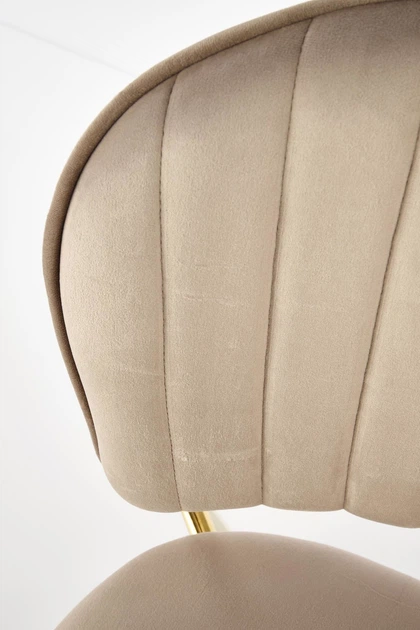 Стілець для кухні та вітальні Halmar K499 зі золотим каркасом Бежевий (5905248126039) - зображення 2