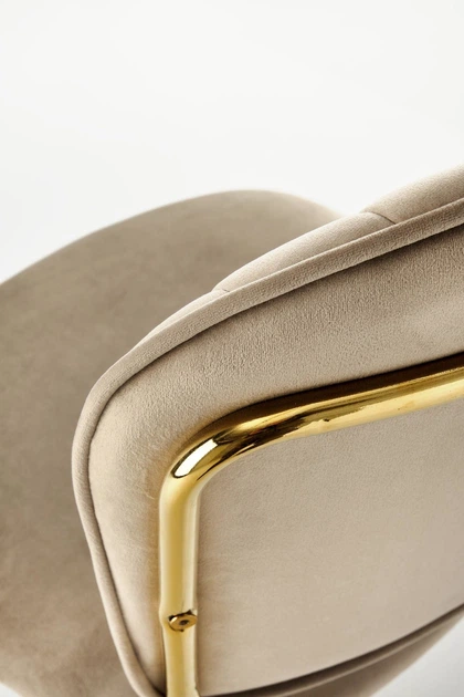 Стілець для кухні та вітальні Halmar K499 зі золотим каркасом Бежевий (5905248126039) - зображення 3