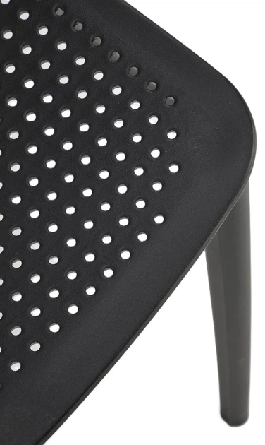 Стілець для кухні Halmar K514 пластиковий Чорний (5905248126282) - зображення 3