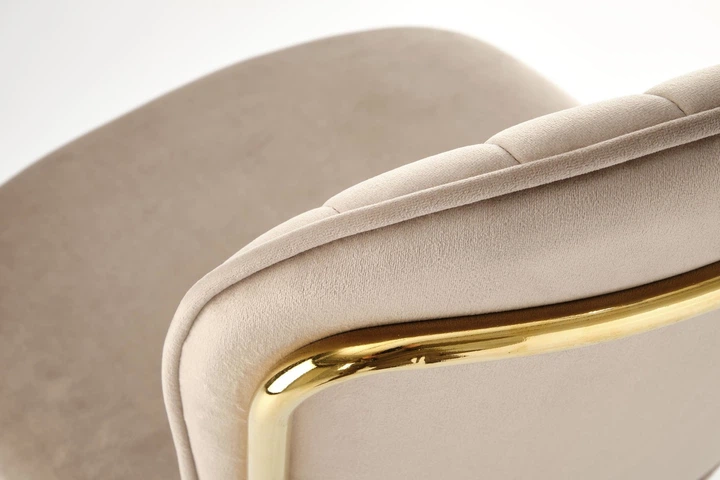 Стілець для кухні та вітальні Halmar K499 зі золотим каркасом Бежевий (5905248126039) - зображення 5