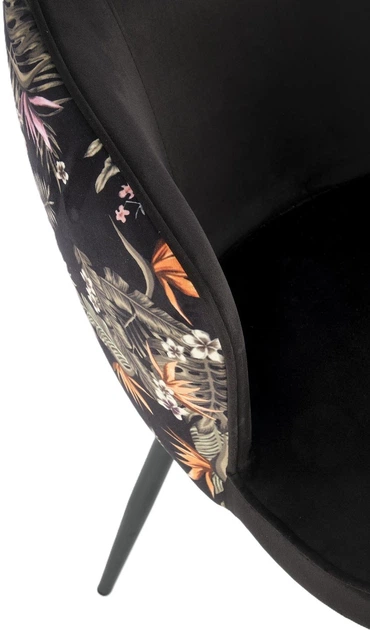 Krzesło do kuchni i salonu Halmar K506 Czarne ze wzorem (5905248126152) - obraz 14