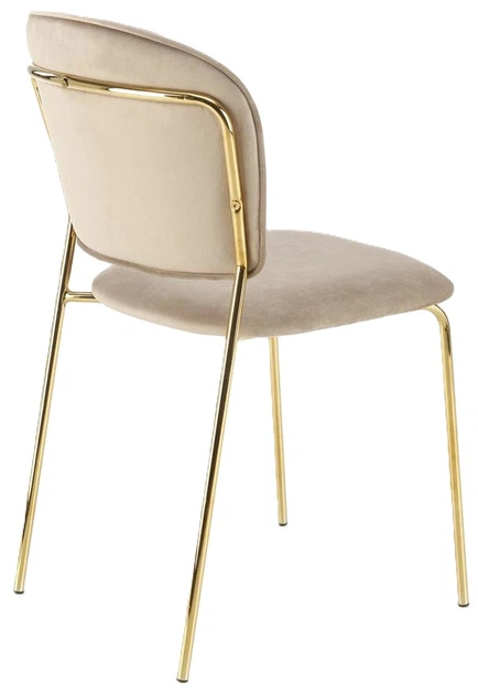 Стілець для кухні та вітальні Halmar K499 зі золотим каркасом Бежевий (5905248126039) - зображення 12