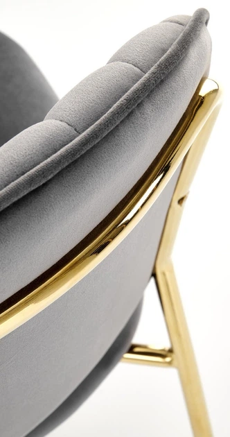 Krzesło do kuchni i salonu Halmar K499 ze złotym stelażem Popielate (5905248126046) - obraz 15