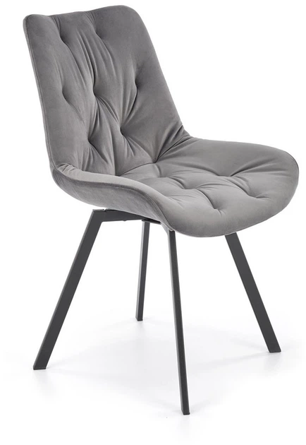 Krzesło do kuchni i salonu Halmar K519 obrotowe Popielate (5905248126404) - obraz 11