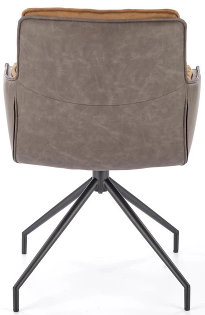 Krzesło do kuchni i salonu Halmar K523 obrotowe Brązowe (5905248126497) - obraz 3