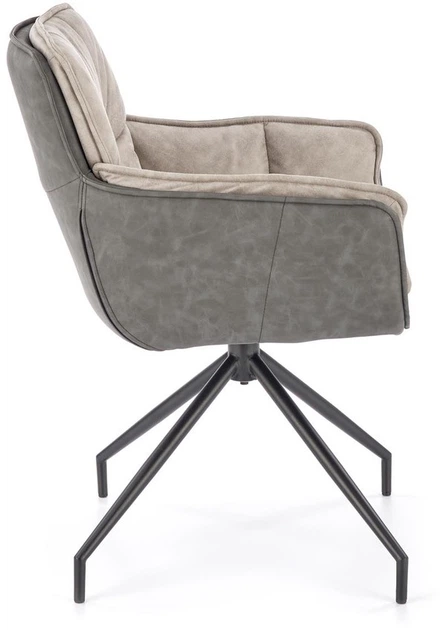 Krzesło do kuchni i salonu Halmar K523 obrotowe Popielate (5905248126503) - obraz 15