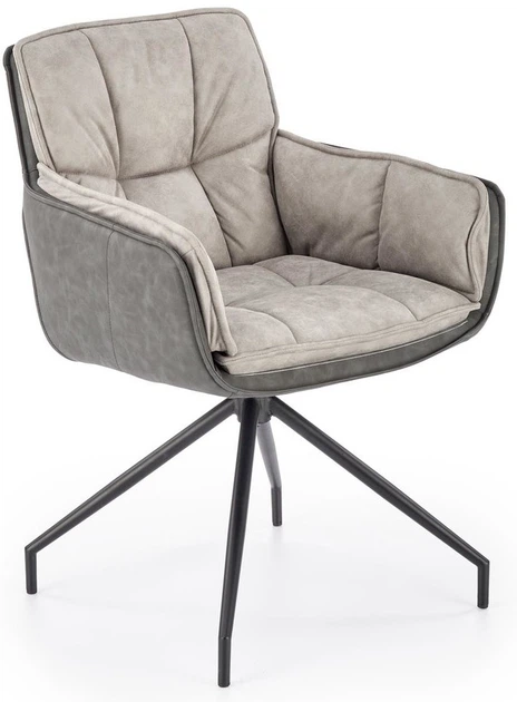 Krzesło do kuchni i salonu Halmar K523 obrotowe Popielate (5905248126503) - obraz 16