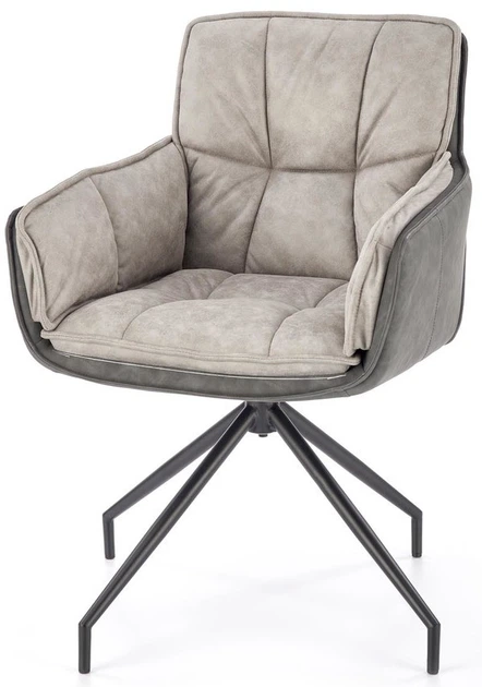 Krzesło do kuchni i salonu Halmar K523 obrotowe Popielate (5905248126503) - obraz 19