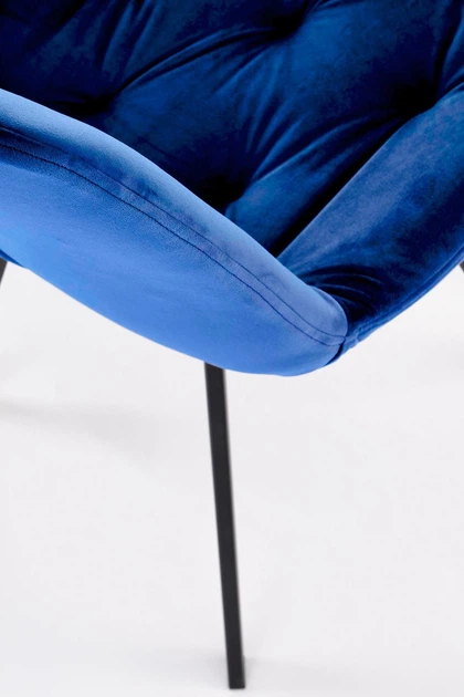 Стілець для кухні та вітальні Halmar K519 обертальний Синій (5905248131958) - зображення 6